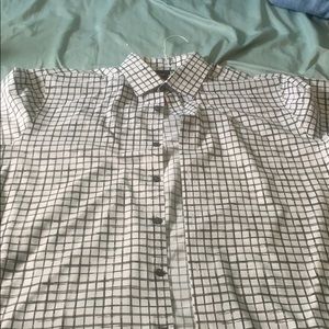 Square patterned dress shirt